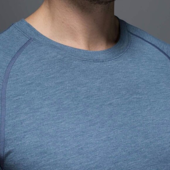 Lululemon Protean Short Sleeve Heathered Oil Slick Blue - Picture 6 of 11